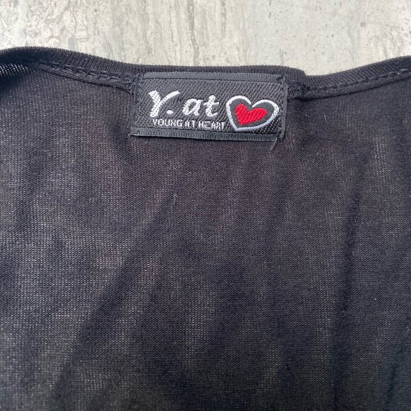 Young at Heart Lightweight Open Waterfall Front Cardigan Black Size Small - Picture 2 of 7